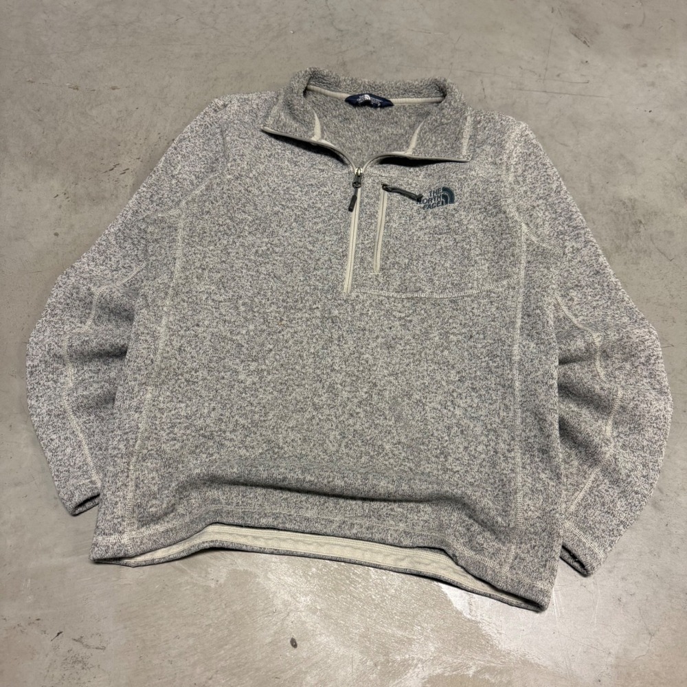 Gray North Face Fleece Quarter Zip